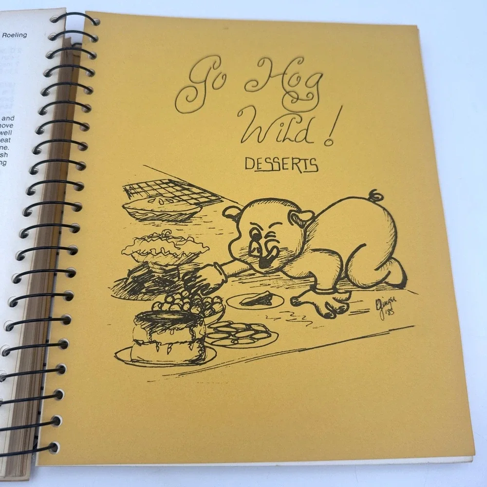Lets Pig Out Cookbook Louisiana Southern Cajun Recipes Spiral Vintage 1985